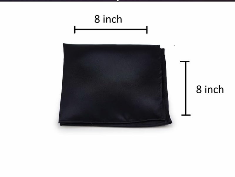 cossess Men's Cummerbund, Self-Tie Open Bow Tie & Pocket Square Set – Satin Formal Wear Accessories | Adjustable Fit for Wedding, Black Tie, Party & Tuxedo Styling - Image 4