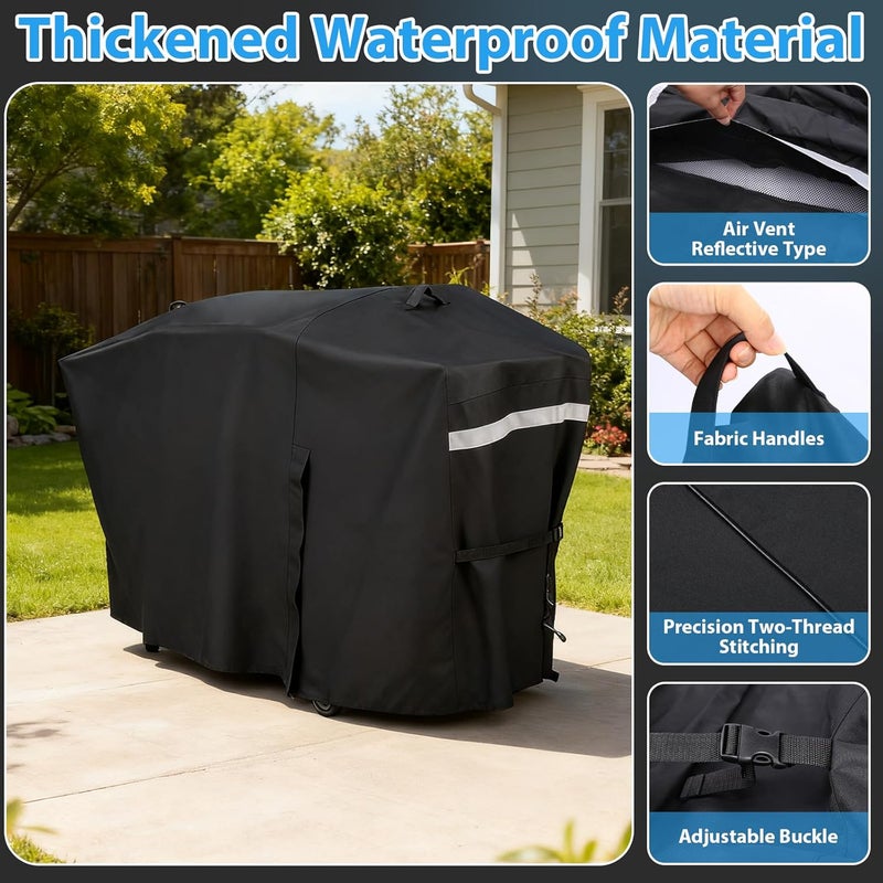 Utheer Grill Cover for Blackstone 28 inches Griddle Cooking Station with Hood Water Resistant, Upgraded Full-Length Heavy Duty 600D Waterproof Fabric Cover for Blackstone 5483 Griddle Cover - Image 4