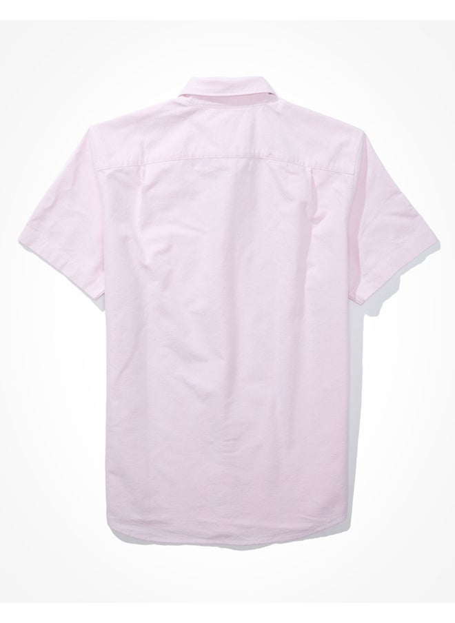 American Eagle - AE Classic Fit Oxford Short-Sleeve Button-Up Shirt - Image 1