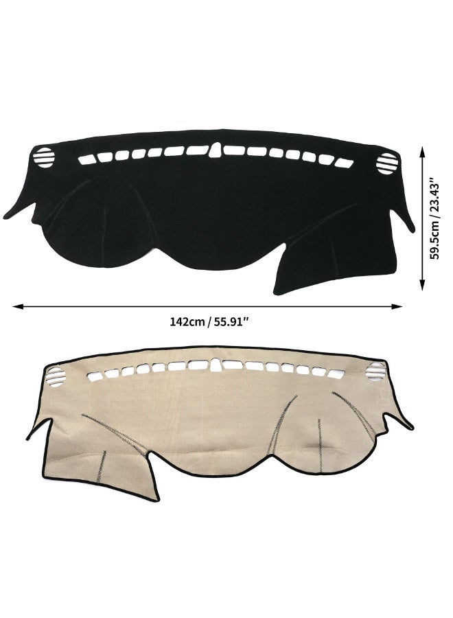 KGL BROSISS Dashboard Cover Mat for Hyundai Sonata 2011-2014 – Custom Fit Anti-Slip UV & Heat Resistant Dash Protector, Anti-Glare Dashboard Carpet, Prevents Cracks & Fading - Image 2