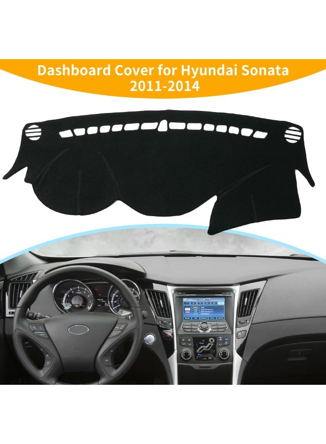 KGL BROSISS Dashboard Cover Mat for Hyundai Sonata 2011-2014 – Custom Fit Anti-Slip UV & Heat Resistant Dash Protector, Anti-Glare Dashboard Carpet, Prevents Cracks & Fading - Image 3