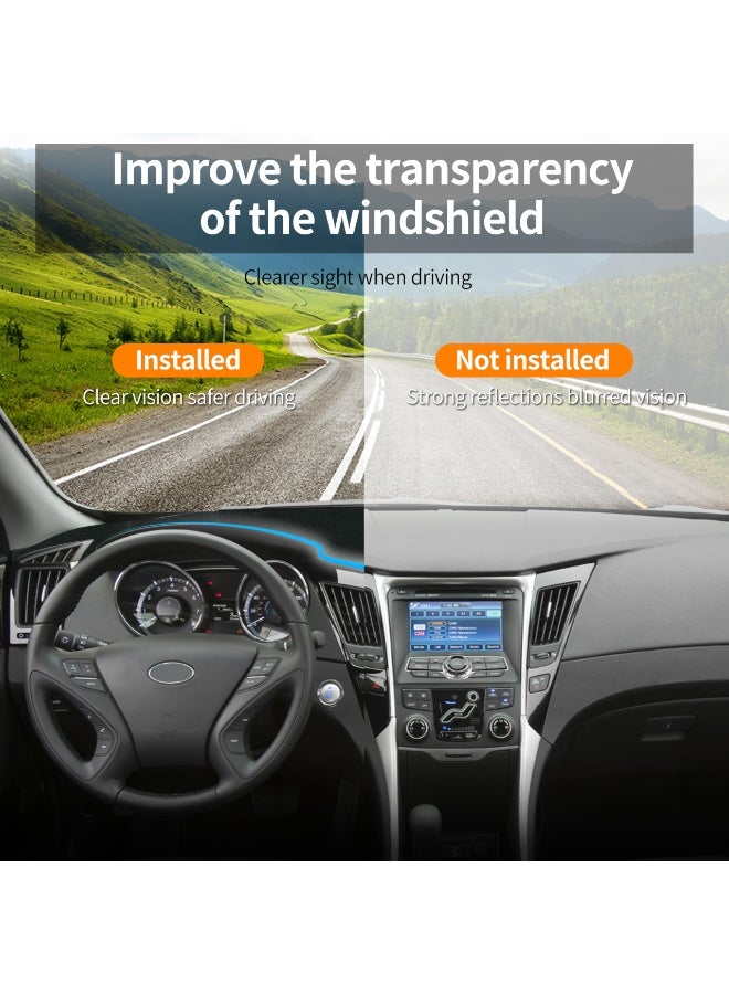 KGL BROSISS Dashboard Cover Mat for Hyundai Sonata 2011-2014 – Custom Fit Anti-Slip UV & Heat Resistant Dash Protector, Anti-Glare Dashboard Carpet, Prevents Cracks & Fading - Image 5