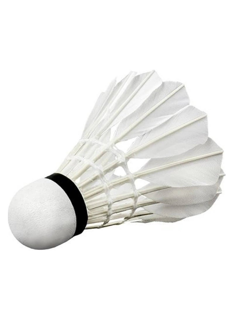 Wish Feather Shuttlecock Set Wish badminton shuttlecocks S505-03 12 Pcs White - Image 3