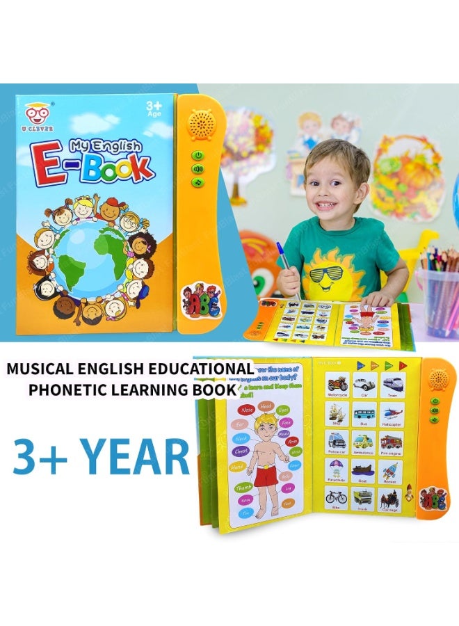 My English E-Book Interactive Musical Educational Learning Book for Kids 3+ Years, Multicolor - Image 3