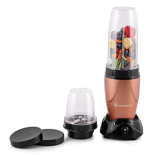 Home Plus Homeplus Prime Nutri Blender 400W 22000RPM (NM-4000) | Personal Smoothie Maker & Multipurpose Blender for Smoothies, Juices, Chutney & Grinding | Compact, Easy Clean, Sharp Blades (Copper) - Image 1