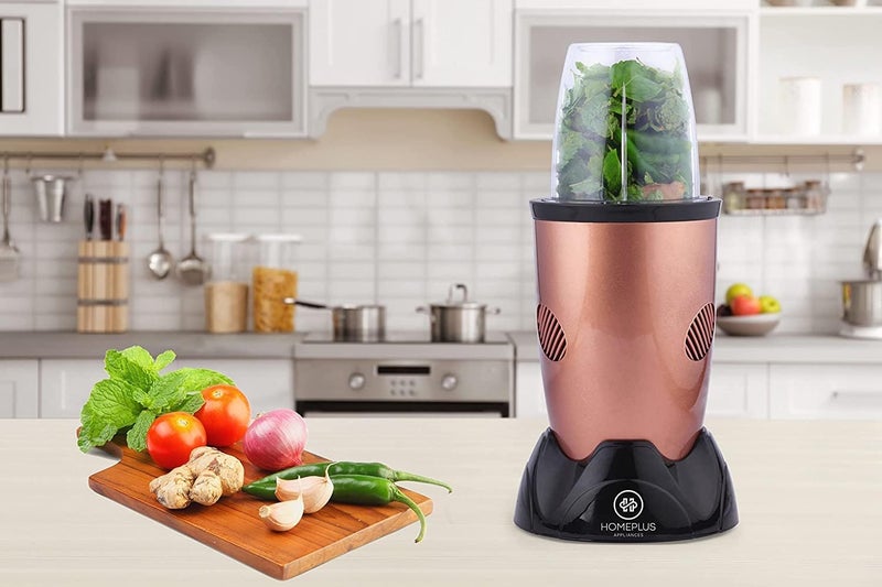 Home Plus Homeplus Prime Nutri Blender 400W 22000RPM (NM-4000) | Personal Smoothie Maker & Multipurpose Blender for Smoothies, Juices, Chutney & Grinding | Compact, Easy Clean, Sharp Blades (Copper) - Image 4