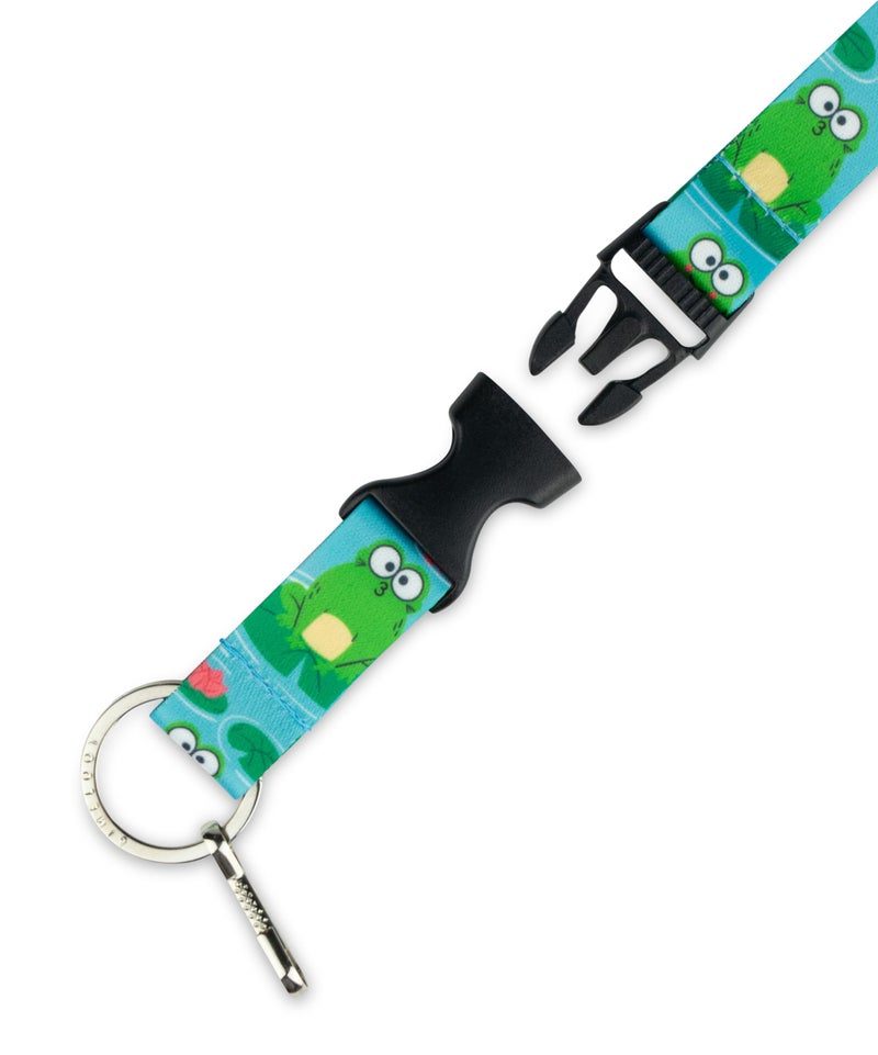 Limeloot Frog Lanyard for Keys, ID Badges, and Accessories - Frog Keychain Lanyard with Quick Release Buckle and Flat Ring. - Image 3