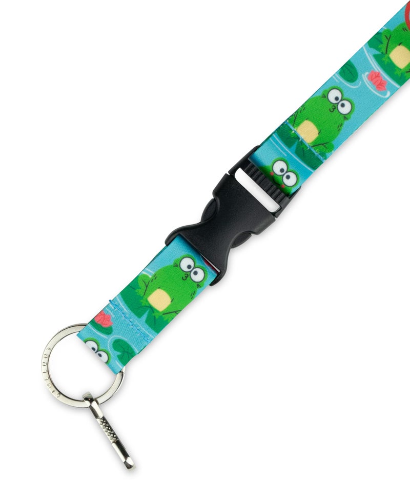 Limeloot Frog Lanyard for Keys, ID Badges, and Accessories - Frog Keychain Lanyard with Quick Release Buckle and Flat Ring. - Image 2