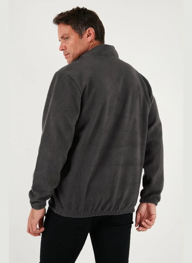 Buratti  Buratti Regular Fit Half-Zip Stand-Up Collar Soft Textured Sweatshirt Men's SWEAT 59060661 for Men | Best Price UAE