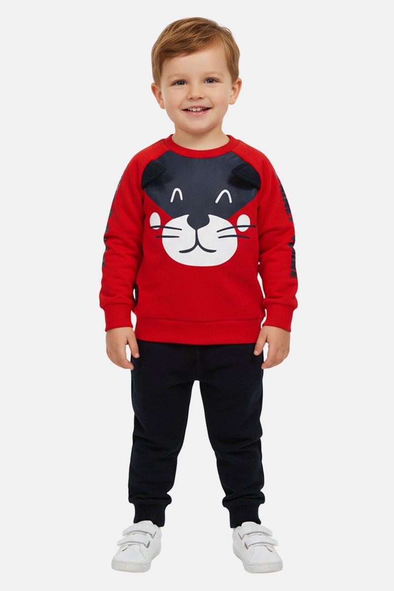 guru G99 By Guru Toddlers Boy 2 Pieces Graphic Sweatshirt With Pants Set, Multicolor - Image 1