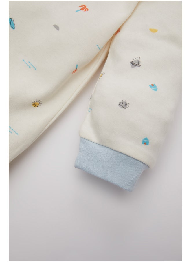 DeFacto - Babyboy New Born Regular Fit Baby Neck Long Sleeve Knitted Overalls - Image 1