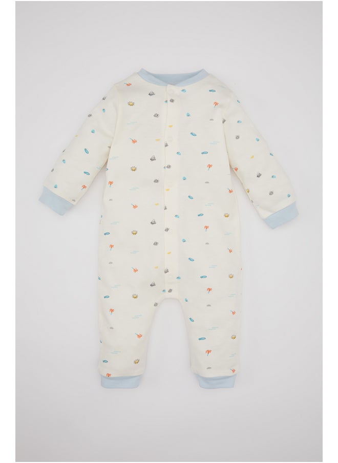 DeFacto - Babyboy New Born Regular Fit Baby Neck Long Sleeve Knitted Overalls - Image 1