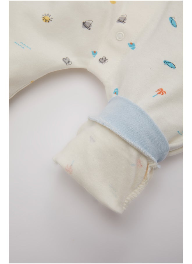 DeFacto - Babyboy New Born Regular Fit Baby Neck Long Sleeve Knitted Overalls - Image 1