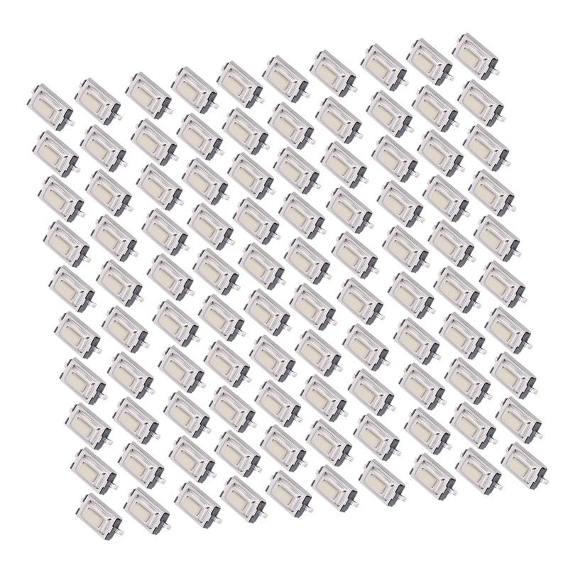 مفتاح زر لمسي مؤقت 3 × 6 × 2.5 مم DC12V 50ملي أمبير 100 قطعة - تغليف SMD - مفتاح بلاستيكي هندسي استجابة سريعة وحساسية عالية لتركيب الدوائر الإلكترونية - Image 5