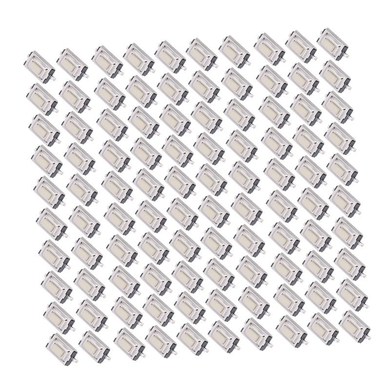 مفتاح زر لمسي مؤقت 3 × 6 × 2.5 مم DC12V 50ملي أمبير 100 قطعة - تغليف SMD - مفتاح بلاستيكي هندسي استجابة سريعة وحساسية عالية لتركيب الدوائر الإلكترونية - Image 4