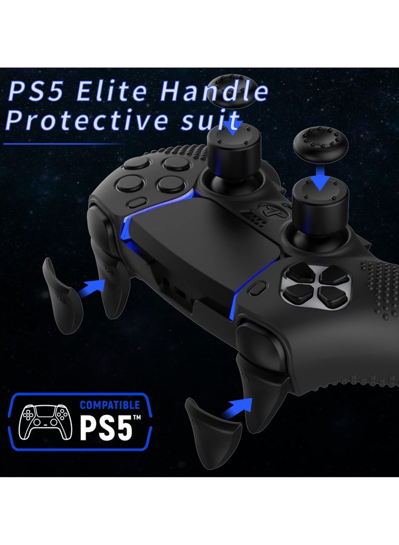 PS5 Edge Controller Cover  Protective Case for PlayStation 5 Edge Controller  PS5 Controller Skin for PlayStation 5 Wireless Edge Controller with 4PCS Thumb Grip Caps+L2 R2 Trigger Extender  - Image 3