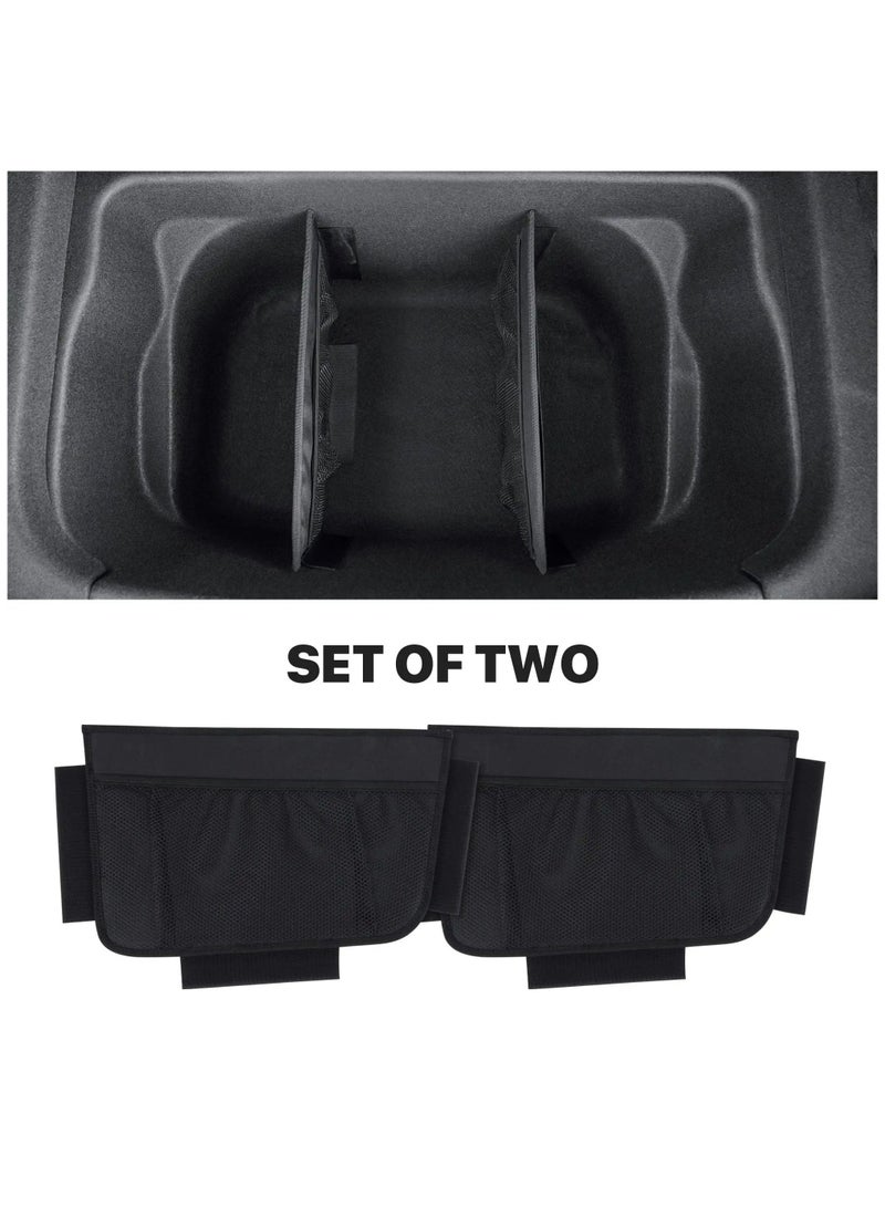 SYOSI Trunk Organizer for Tesla Model Y Model 3 Rear Trunk Accessories, Trunk(rear) Organizer Storage with Mesh Pocket and Dividers for Storage and Efficient Organization of Trunk Items (set of 2) - Image 4