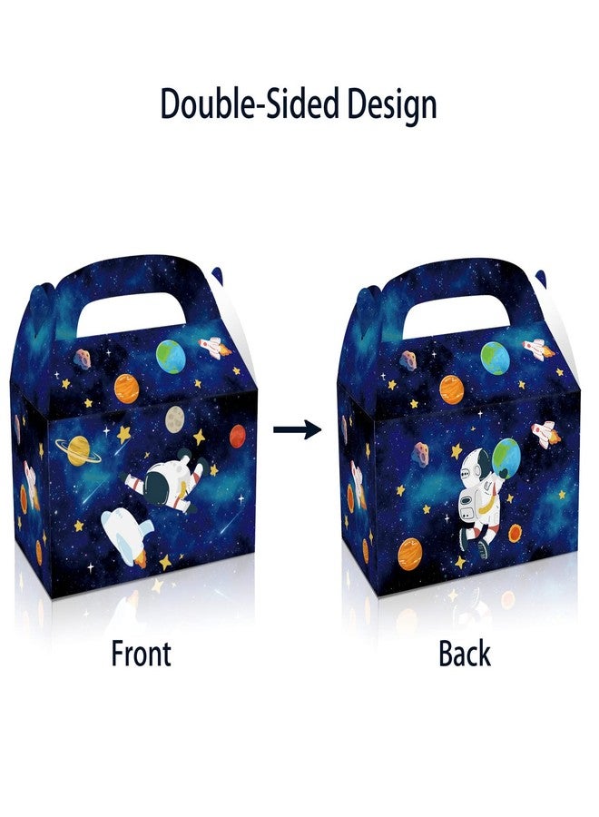 COSFAN Outer Space Treat Boxes 12 Piece Astronaut Space Theme Party Gift Boxes Universe Galaxy Candy Goodie Boxes Solar System Party Favor Boxes Rocket Paper Boxes Alien Party Favor Supplies - Image 3