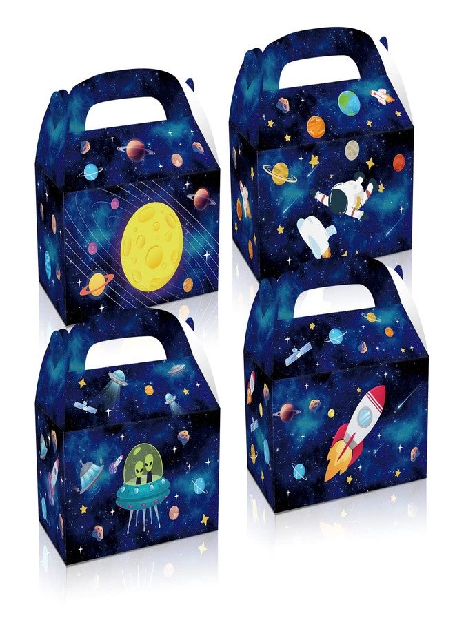 COSFAN Outer Space Treat Boxes 12 Piece Astronaut Space Theme Party Gift Boxes Universe Galaxy Candy Goodie Boxes Solar System Party Favor Boxes Rocket Paper Boxes Alien Party Favor Supplies - Image 1