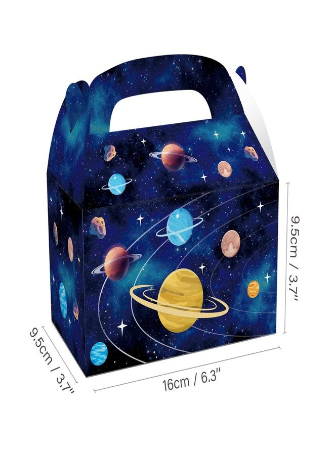 COSFAN Outer Space Treat Boxes 12 Piece Astronaut Space Theme Party Gift Boxes Universe Galaxy Candy Goodie Boxes Solar System Party Favor Boxes Rocket Paper Boxes Alien Party Favor Supplies - Image 5