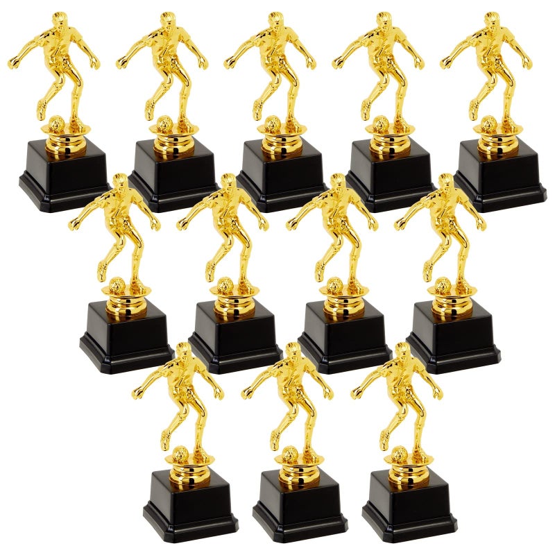 Juvale Soccer Trophy for Kids Plastic Award Trophies Pack of 12 25 x 6 in Gold Black Plastic - Image 2