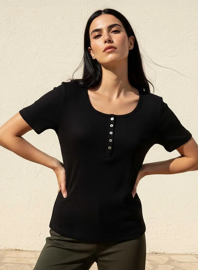 Splash FAV T shirt with Ribbed Texture