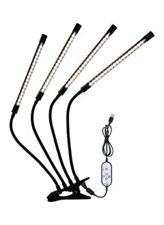 NIBEMINENT 4 Head LED Grow Full Spectrum Light 4/8/12H Timer Black 33.00x8.50x12.50cm  - Image 1