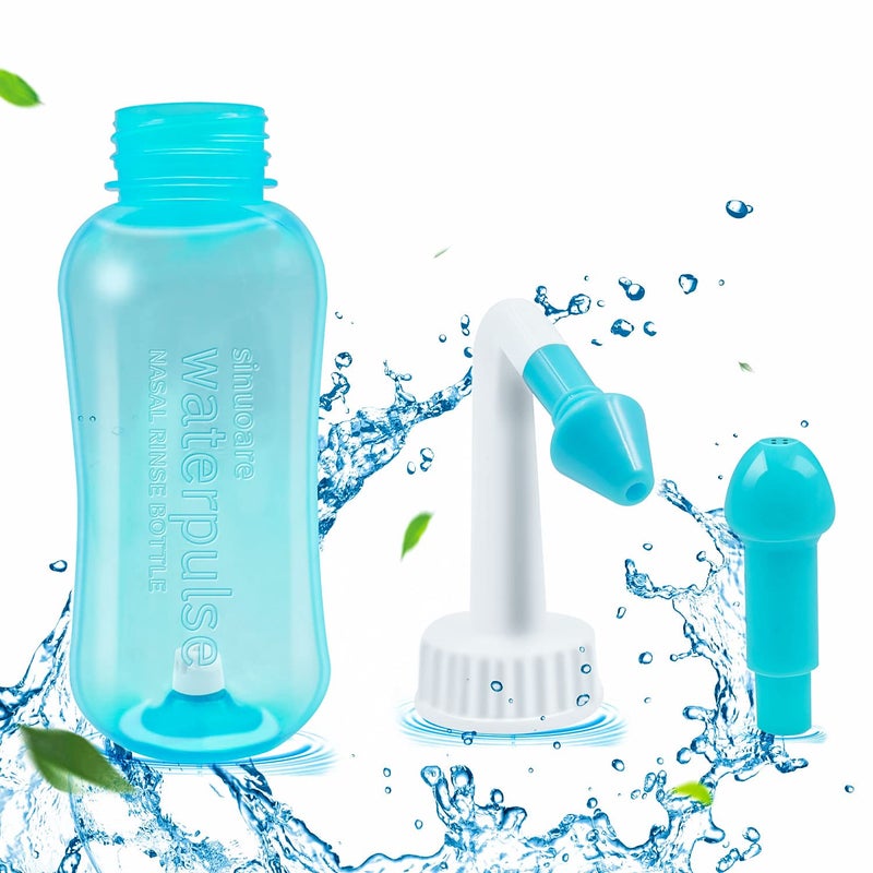 Abnaok Nasal Wash Bottle Abnaok Sinus Rinse and Nasal Irrigation Nasal Wash Bottle Pot Device Nasal Irrigation Perfect for Adult Kid 500MLgreen