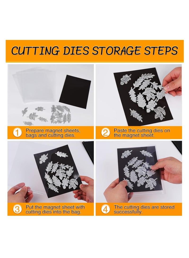 KASTWAVE 20PCS Magnetic Sheets for Dies Storage, Stamp and Die Storage Bag and Rubber Magnetic Sheets, Die Storage Set for Storage Die Cutting、DIY Scrapbooking, Die Cut Storage for Card Making Supplies - Image 5