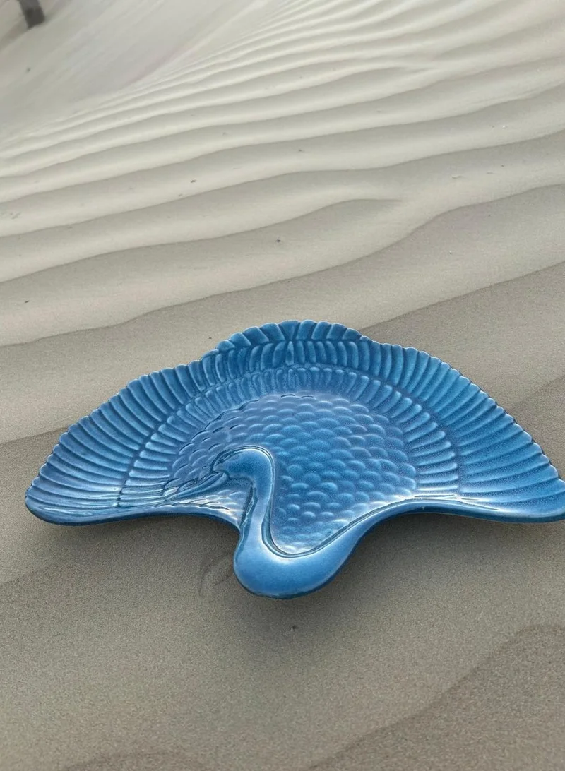 Tohfa Luxe TohfaLuxe Feza – Artistic Ceramic Feather-Shaped Platter