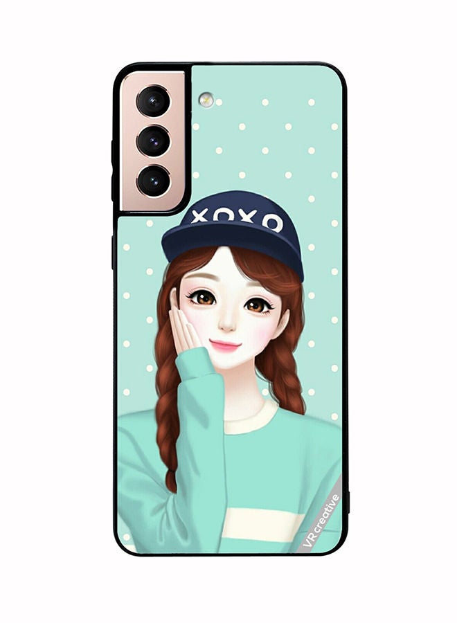 VR CREATIVE Protective Case Cover For Samsung Galaxy S21 Plus 5G Xoxo Girl Design Multicolour - Image 1