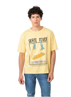 Print Yellow T-Shirt Oversize