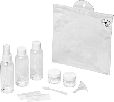 Manicare Travel Bottles Leak Proof Refillable Set Clear Containers And Bottles For Liquids Gels And Creams Shampoo Cleanser Shower Gels Transparant Zip Bag For Holiday And Business Travel - Image 2