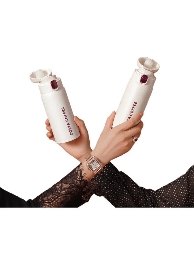 JD.com Jd Jingzao Insulated Mug [Costa Collaboration] Spring Lid Portable Coffee Cup For Men And Women, Stainless Steel Water Bottle, 350Ml - Image 1