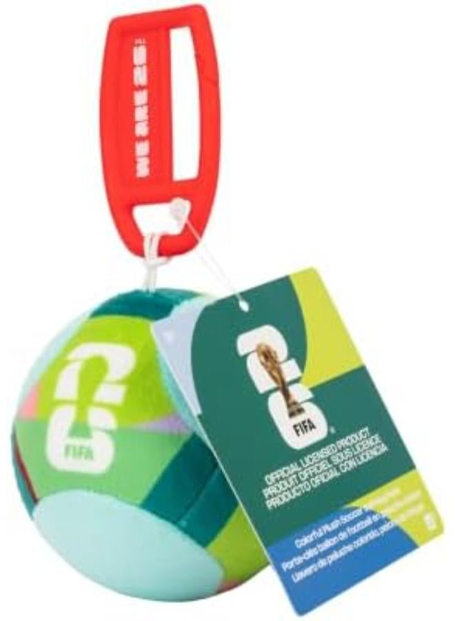 Jazwares - Fifa World Cup 2026 Colorful Plush Soccer Ball Keychain (3 Inch)