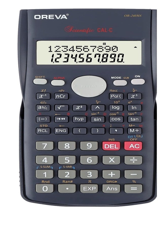 Oreva 2-Line Engineering Scientific Calculator, Suitable for School and Business (Black) - Image 1