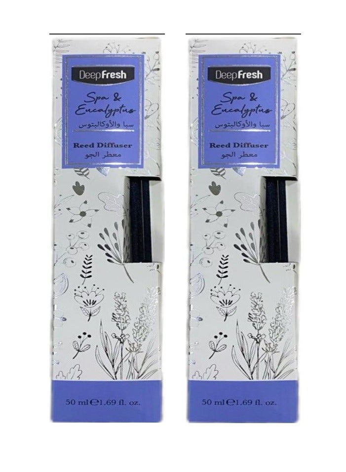 Deep Fresh Two Pieces of Spa & Encalyptus Reed Diffuser 50 ML