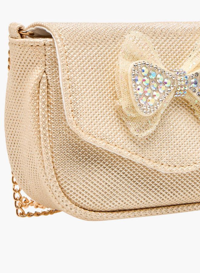 فلورا بيلا من شو إكسبرس حقيبة فلورا بيلا كروس بودي مزينة بفيونكة مع حزام سلسلة مجموعة رمضان - Image 5