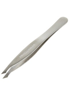 Tweezerman Stainless Steel Slanted Point Tweezer - Eyebrow Precision Tweezers, Facial And Ingrown Hair Removal (Classic Stainless)