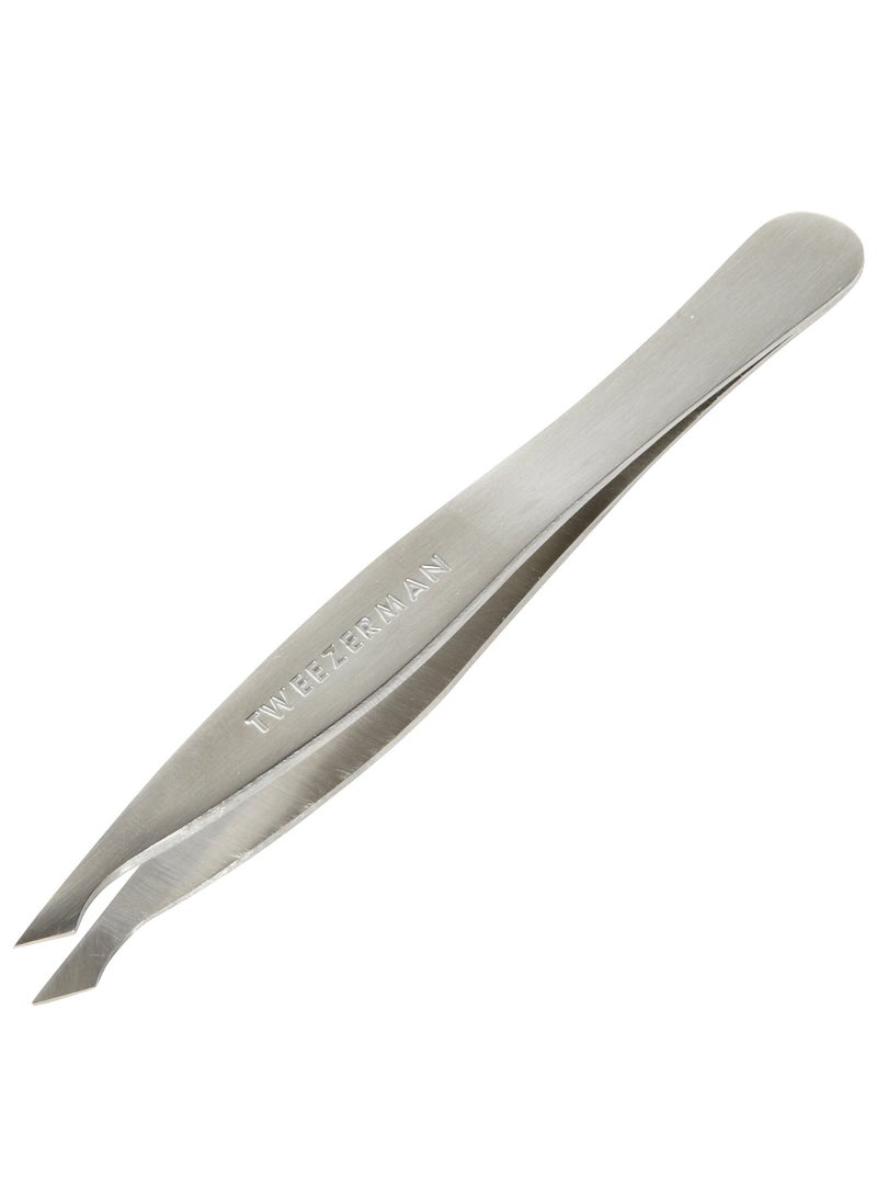 Tweezerman Tweezerman Stainless Steel Slanted Point Tweezer - Eyebrow Precision Tweezers, Facial And Ingrown Hair Removal (Classic Stainless) 