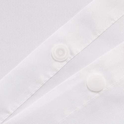 River Dream Snap in Fabric Shower Curtain Liner Replacement - 70W x 54H, White, with Magnets-Detachable Liner,(Fit 71(W) x 74(H) with Window Shower Curtain) - Image 4