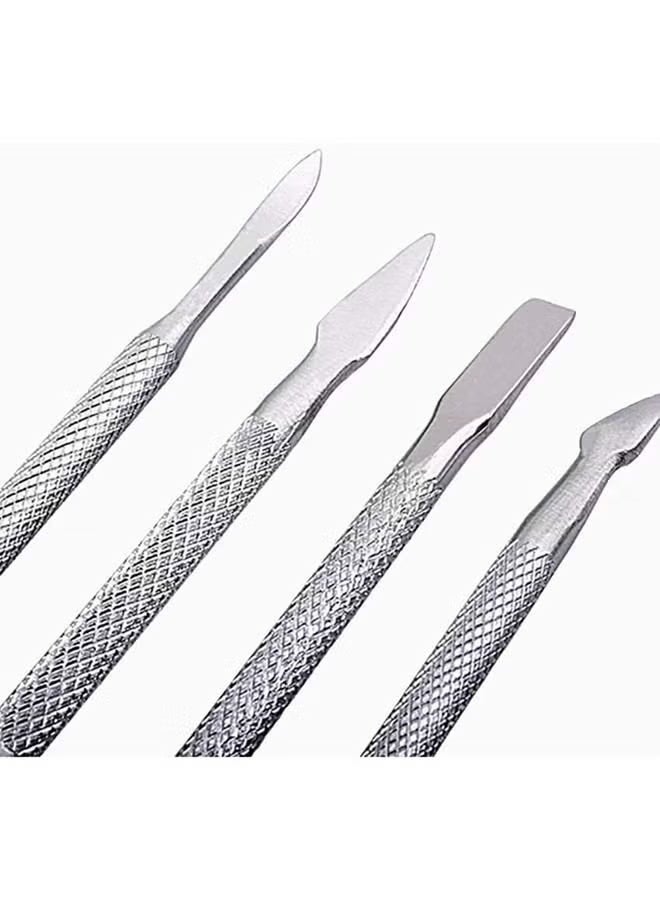 ORiTi 4-Piece Stainless Steel Cuticle Tool Set - Cuticle Pusher, Peeler & Scraper for Gel Nail Polish Removal, Professional Manicure Kit - Image 4
