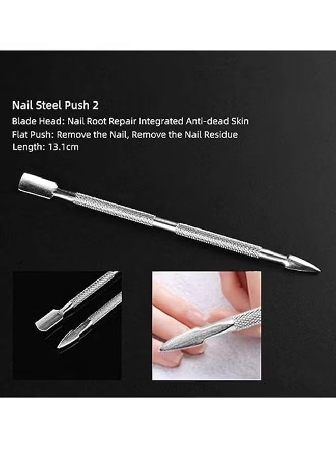 ORiTi 4-Piece Stainless Steel Cuticle Tool Set - Cuticle Pusher, Peeler & Scraper for Gel Nail Polish Removal, Professional Manicure Kit - Image 5