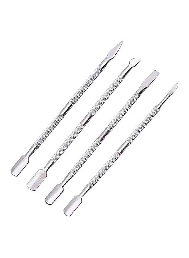 ORiTi 4-Piece Stainless Steel Cuticle Tool Set - Cuticle Pusher, Peeler & Scraper for Gel Nail Polish Removal, Professional Manicure Kit - Image 1