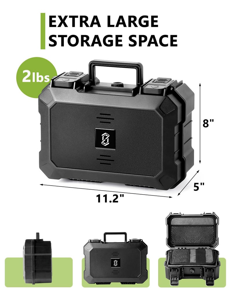 OZCHIN Smell Proof Box with Lock â€“ Large Smell Proof Container, Waterproof & Crushproof Case for Home, Travel, and Camping, Secure Portable Odor Proof Box & Great Gift Idea - Image 2