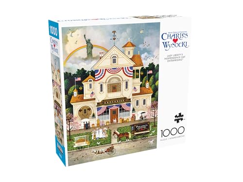 Buffalo Games Charles Wysocki Lady Libertys Independence Day 1000 Piece Puzzle Challenging Puzzle Perfect for Game Nights - Image 1