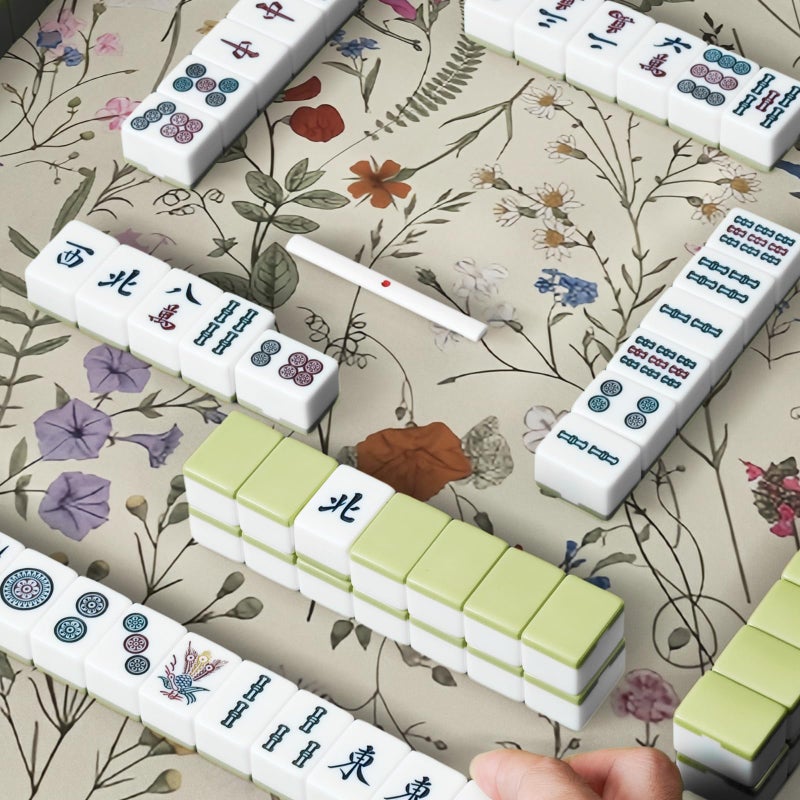 molovsiny Mahjong Mat for Table, Durable Mahjong Table Cover with Unique Design, Premium Mahjong Accessories, Perfect Mahjong Gifts for Women, Game Mat for Mahjong and Board Game Enthusiasts Ethereal Blossom - Image 4