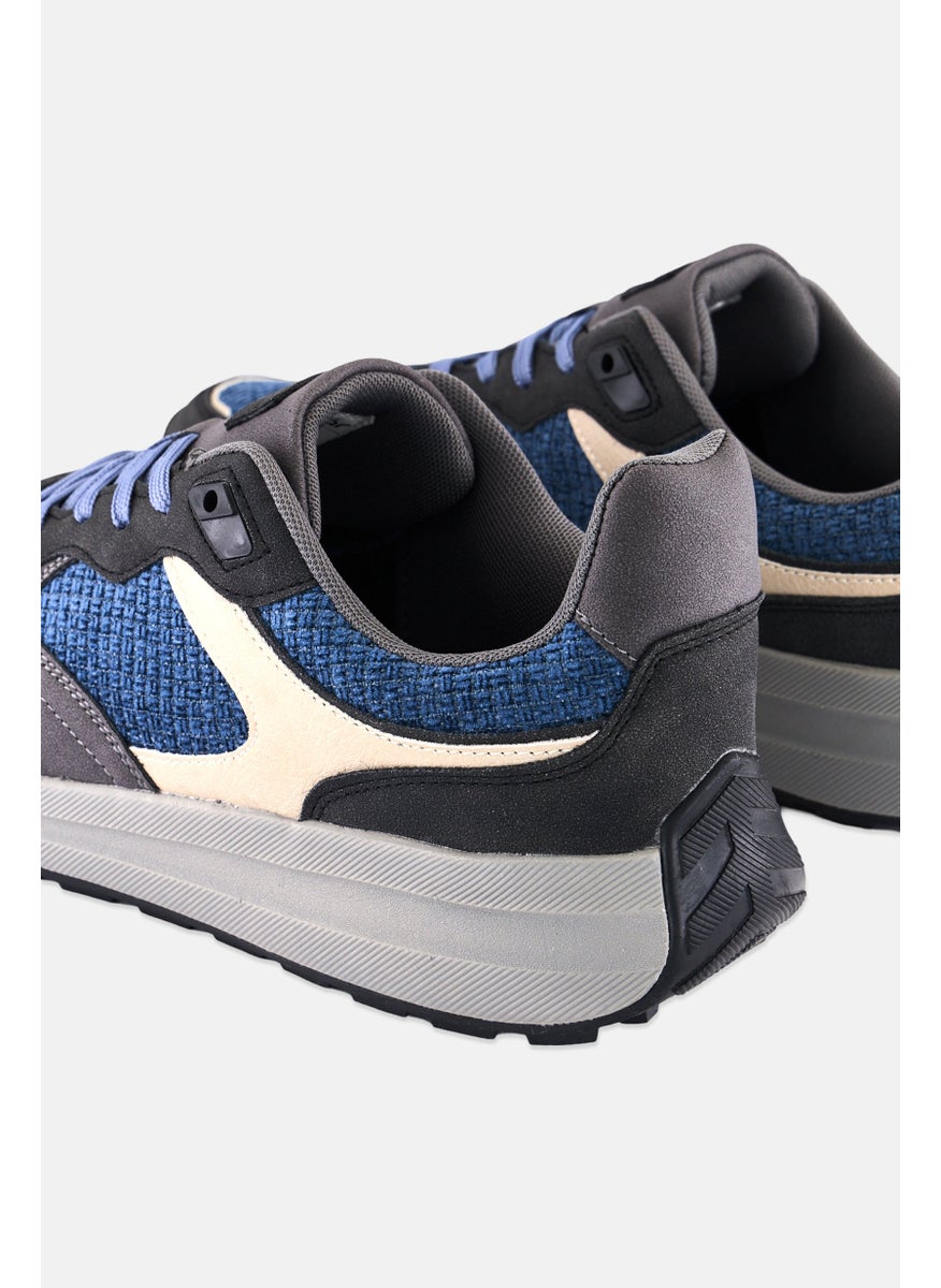 Algspar Men Lace Up Casual Sneakers, Dark Grey  - Image 3