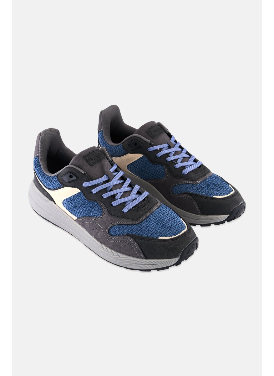 Algspar Men Lace Up Casual Sneakers, Dark Grey  - Image 1