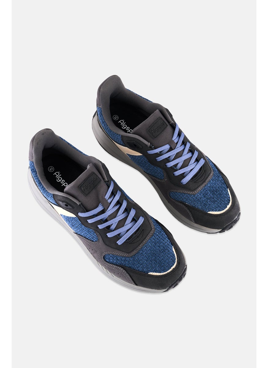 Algspar Men Lace Up Casual Sneakers, Dark Grey  - Image 4